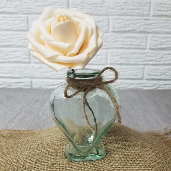 Other - Vintage Heart Shaped Glass Bottle